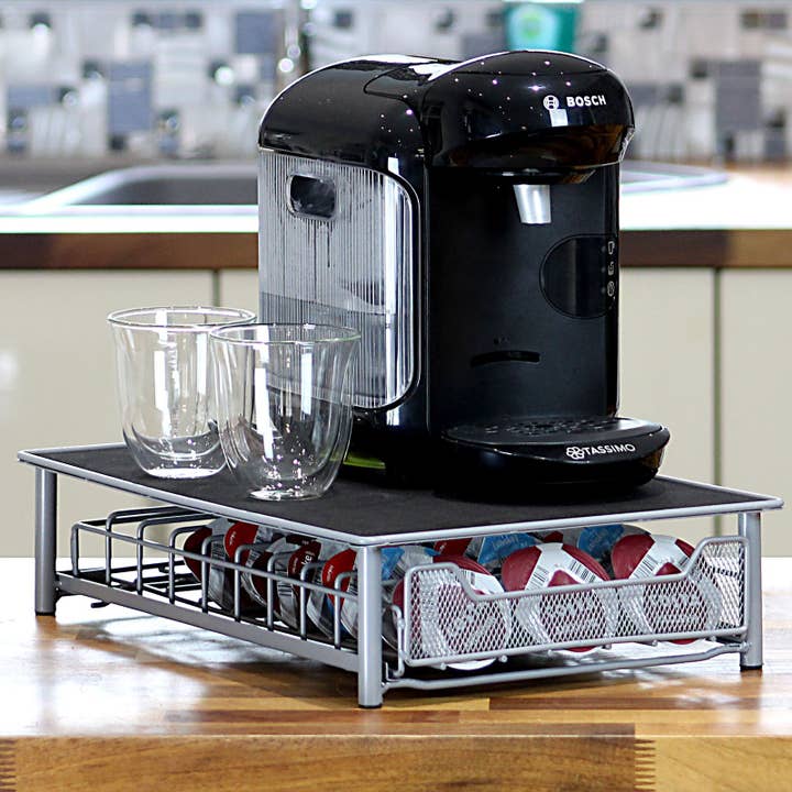 Maison & White – wholesale Kitchen storage/organiser – Tassimo 60 Pod Holder Drawer in Grey | M&W