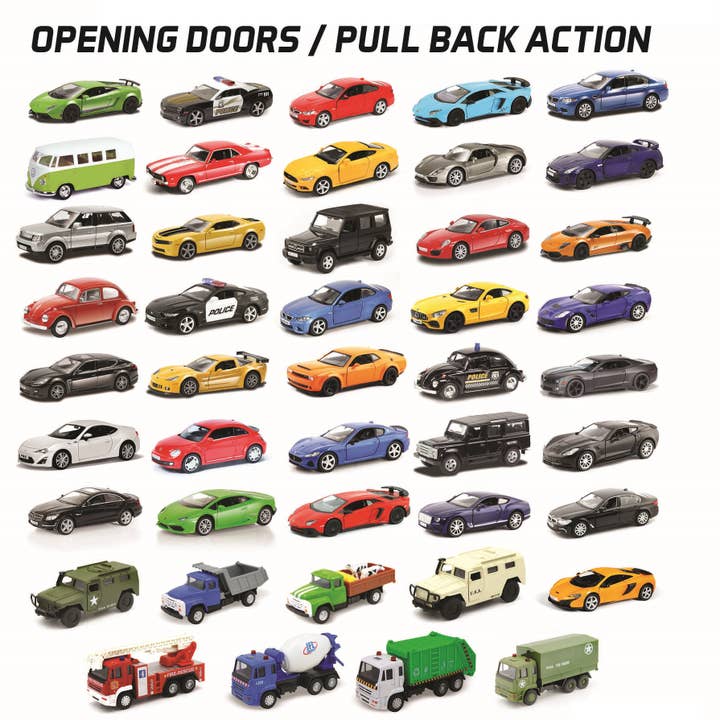 JFL Enterprises - Wholesale Toy Car/Truck - Kids - Die Cast Cars 5" Replica Counter Display