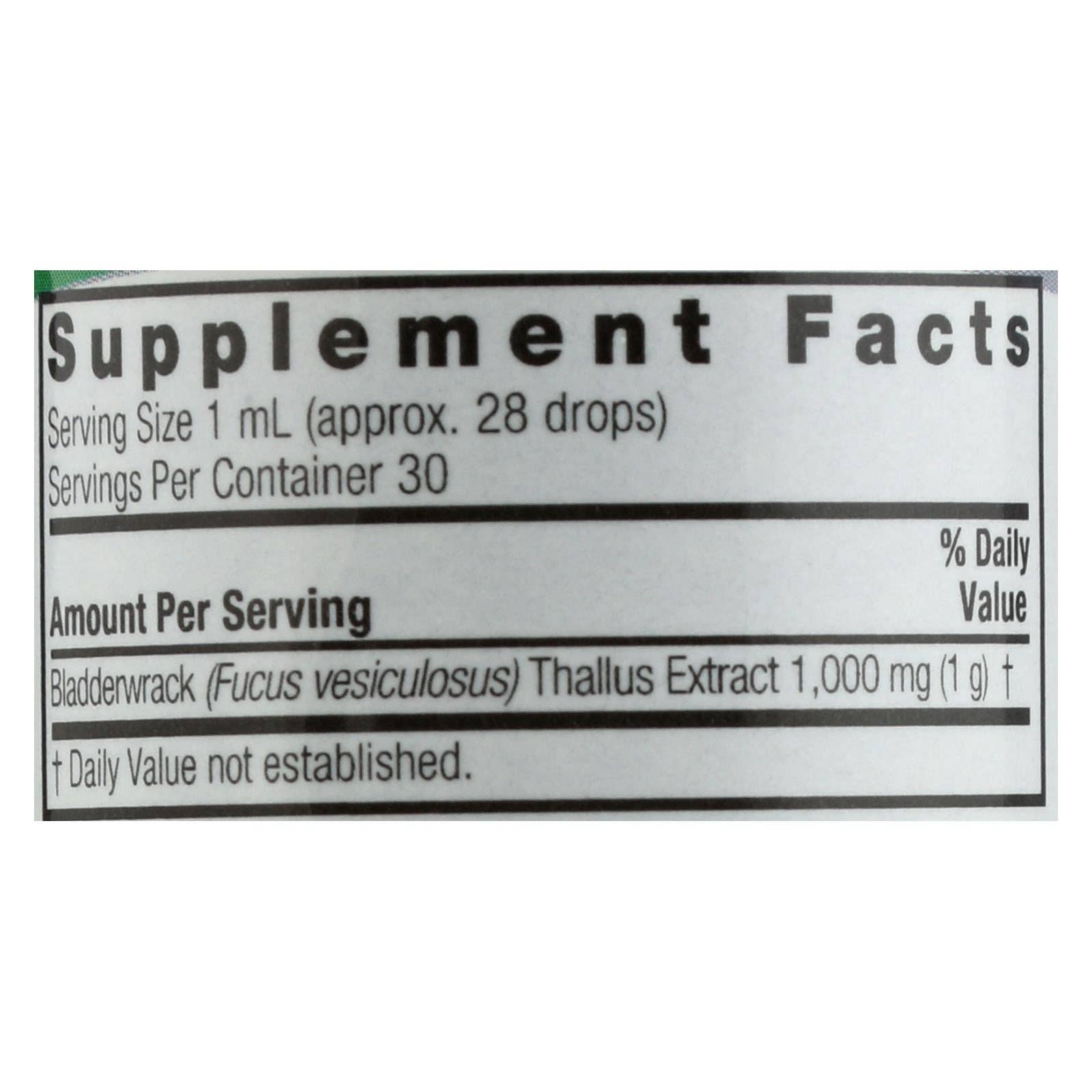 Everyday Supply Co - Wholesale Oral Supplement/Vitamin - Nature's Answer - Bladderwrack Thallus - 1 Fl Oz1