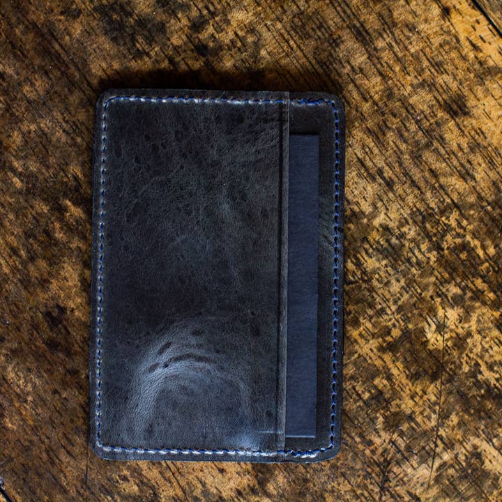 Twin Engine Coffee - Wholesale Pasjeshouder - Uniseks - Kaartenmapje van leer - Electric Black - Artisan Fair Trade5