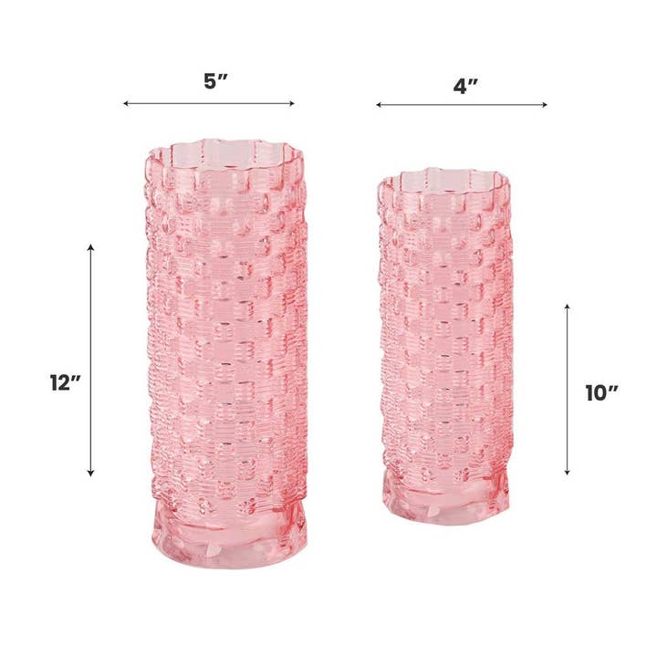 Aria Home - Vente Vases - Collection Fleurine en verre coloré, ensemble de 2 grands vases de table5