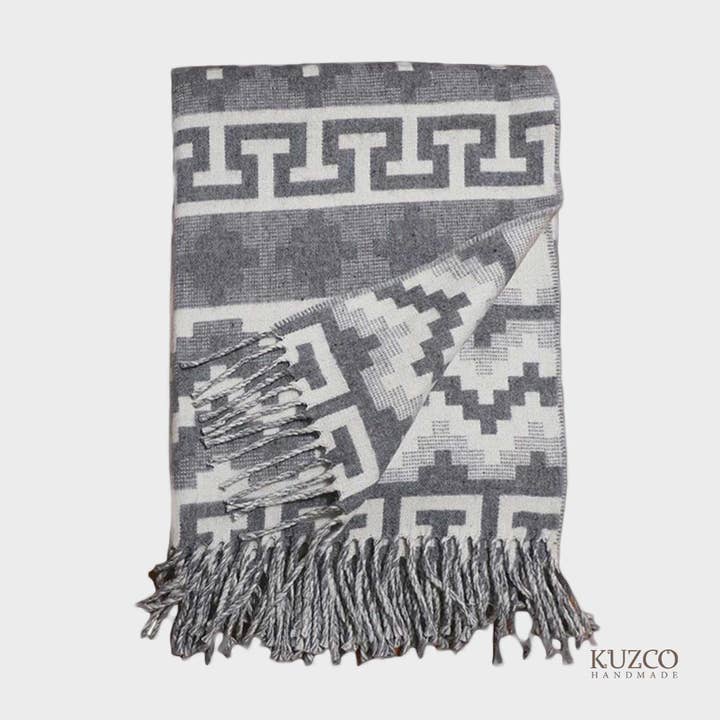 KuzcoHandmade - Wholesale Throw blanket - Peruvian Alpaca Blended Throw Blanket, Wool Blankets6