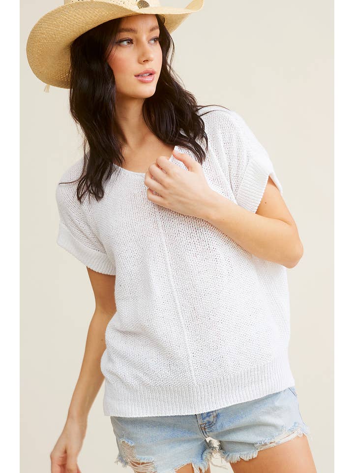 La Miel - Wholesale Knit Sweater - Women's - MCS3580-Soft Lightweight Loose Fit Textured Pullover Sweater28