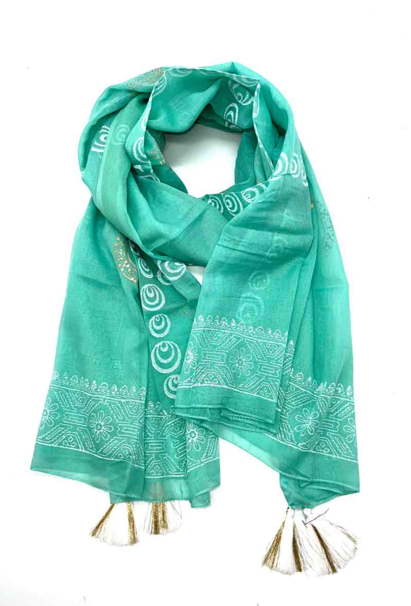 LINETA - Wholesale Scarf - Women's - C1 Indian cotton scarves12