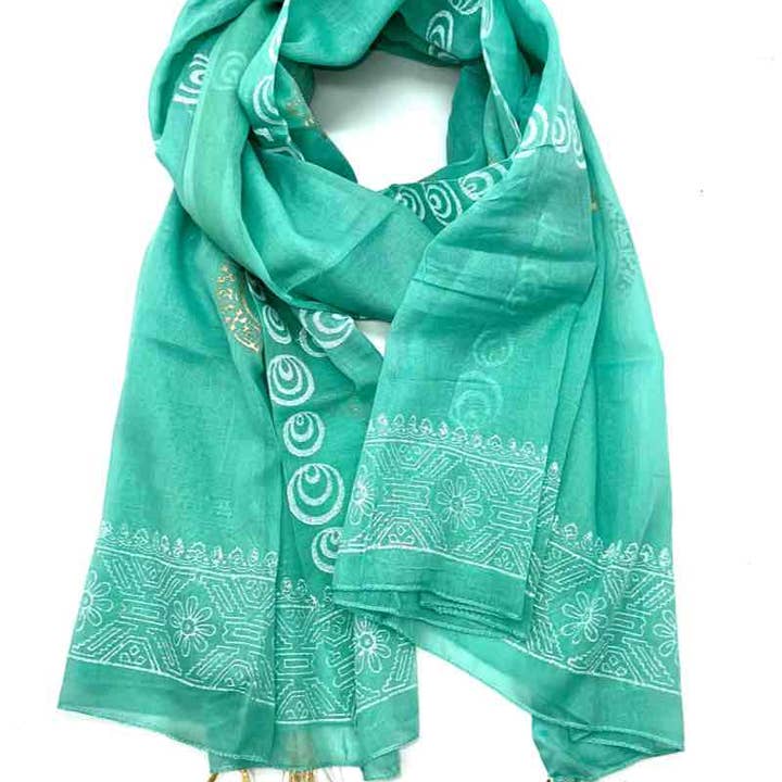 LINETA - Wholesale Scarf - Women's - C1 Indian cotton scarves12