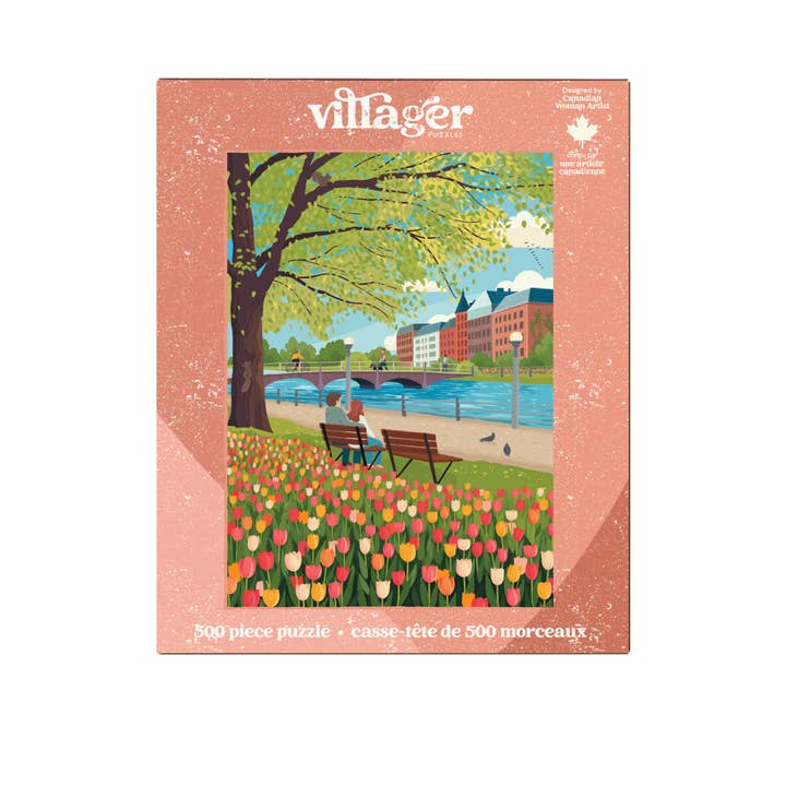 Villager Puzzles - Wholesale Puzzle - Adult - Tulip Season | 500-Piece Puzzle | Designed in Canada1