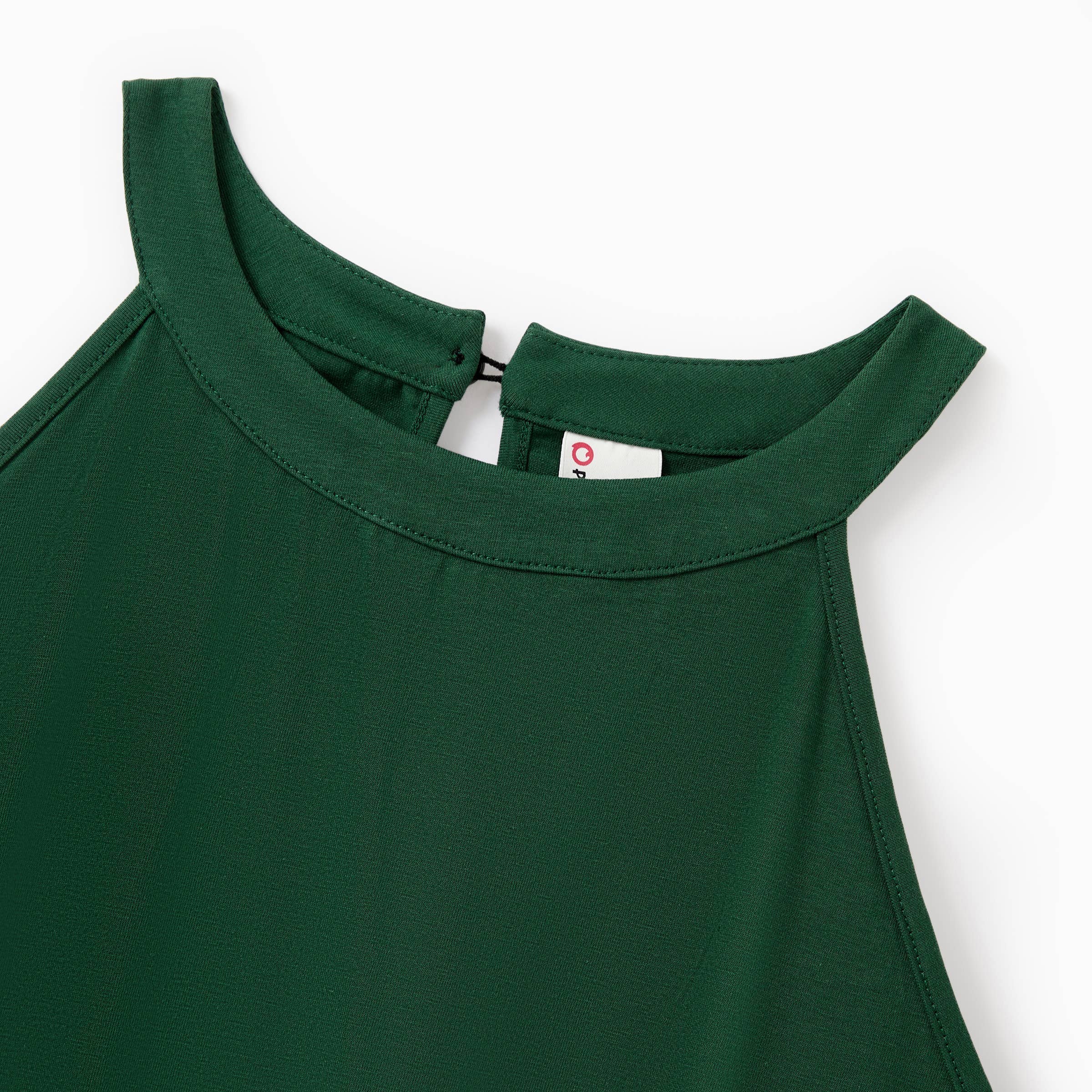 Verde Oscuro Conjunto de Ropa de Vacaciones Hawaianas Verde Tropical a Juego para la Familia de venta al por mayor en Faire12