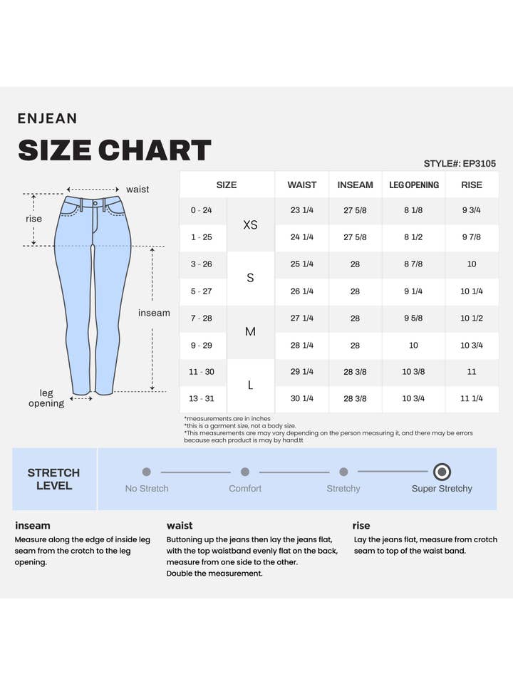 MEDIUM FÖRPACKNING 5-ficks Klassiska Ankellånga Skinny Jeans EP3105 för wholesale på Faire