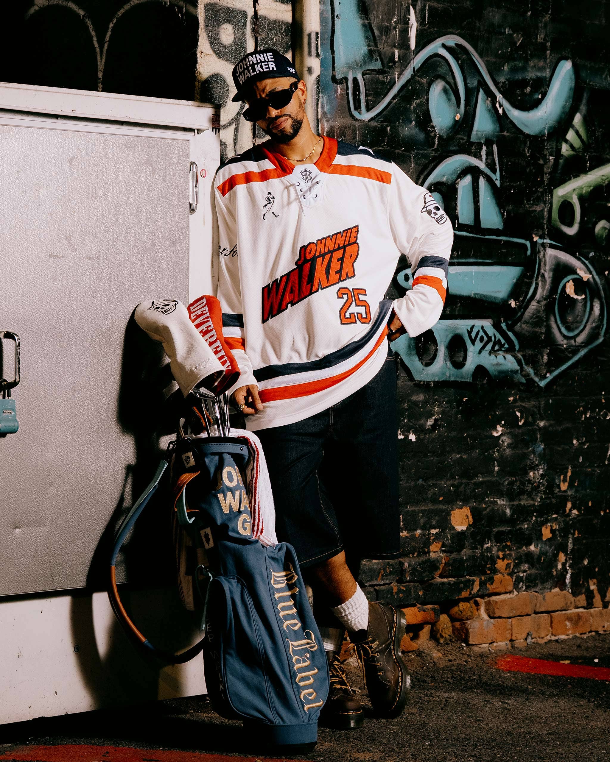 Rojo/Navy Camiseta de Hockey Johnnie Walker Home - Rojo / Azul Marino de venta al por mayor en Faire3