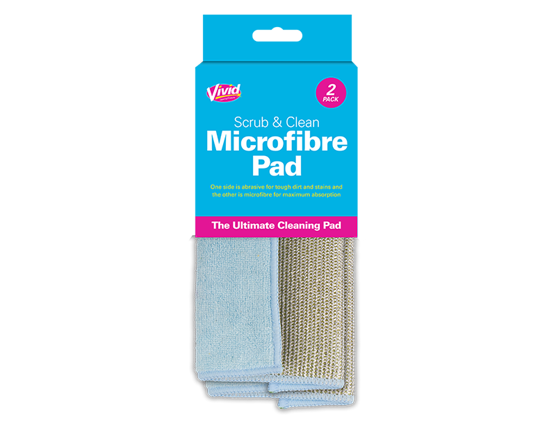 LMT-UK – wholesale Cleaning cloth – Scrub & Clean Microfibre Pad 2pk - 50561703634880