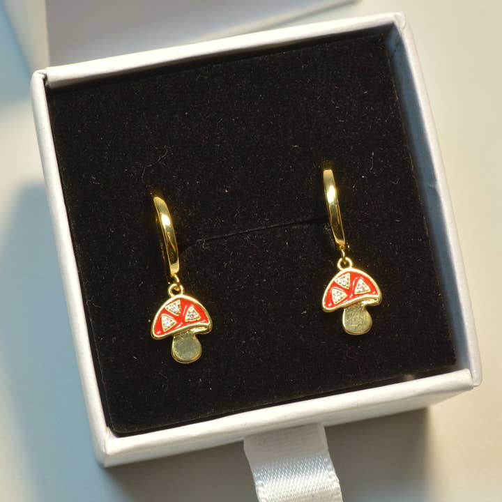 Diat - Wholesale Hoop Earrings - mushroom hoop earrings - mushroom earrings1
