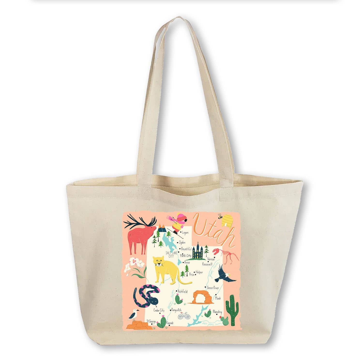 Works of Heart - Wholesale Tote Bag - Unisex - Home State Home: Canvas Totebag42