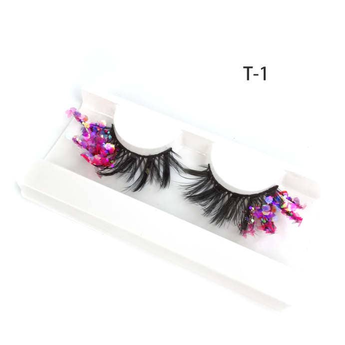 SugarQuoteMeNot LLC - Wholesale False/Fake Eyelashes - Glam Glow-in-the-Dark & Luminous Glitter Glam Eyelashes