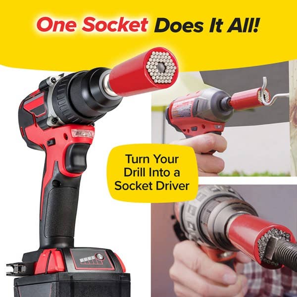 BulbHead - Wholesale Handy Tool - RedDog Socket w/ Drill Adapter