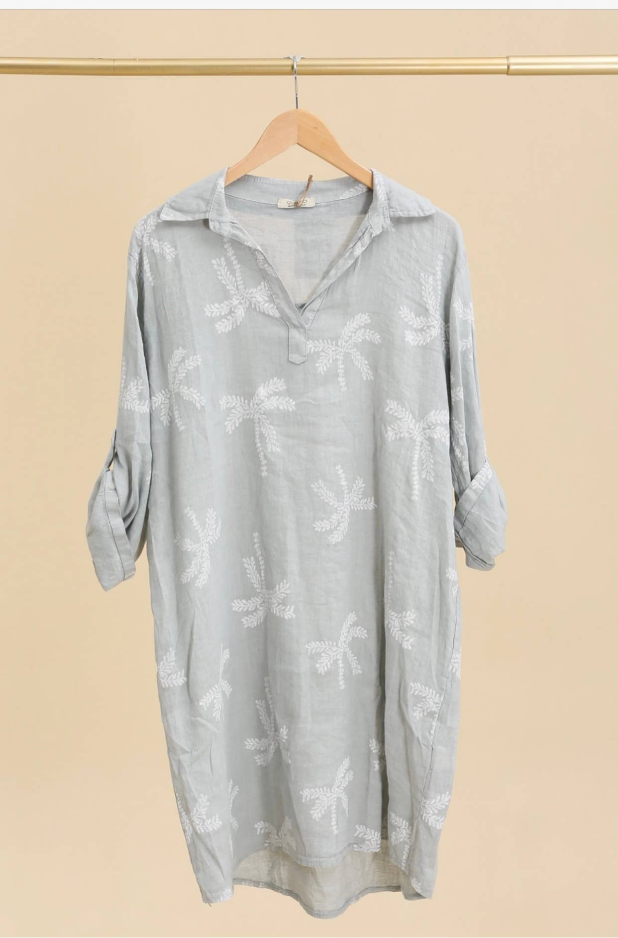 LÉA & LUC – Großhandel Kleid – Damen – Bedruckte Kleider aus 100% Leinen REF.680219