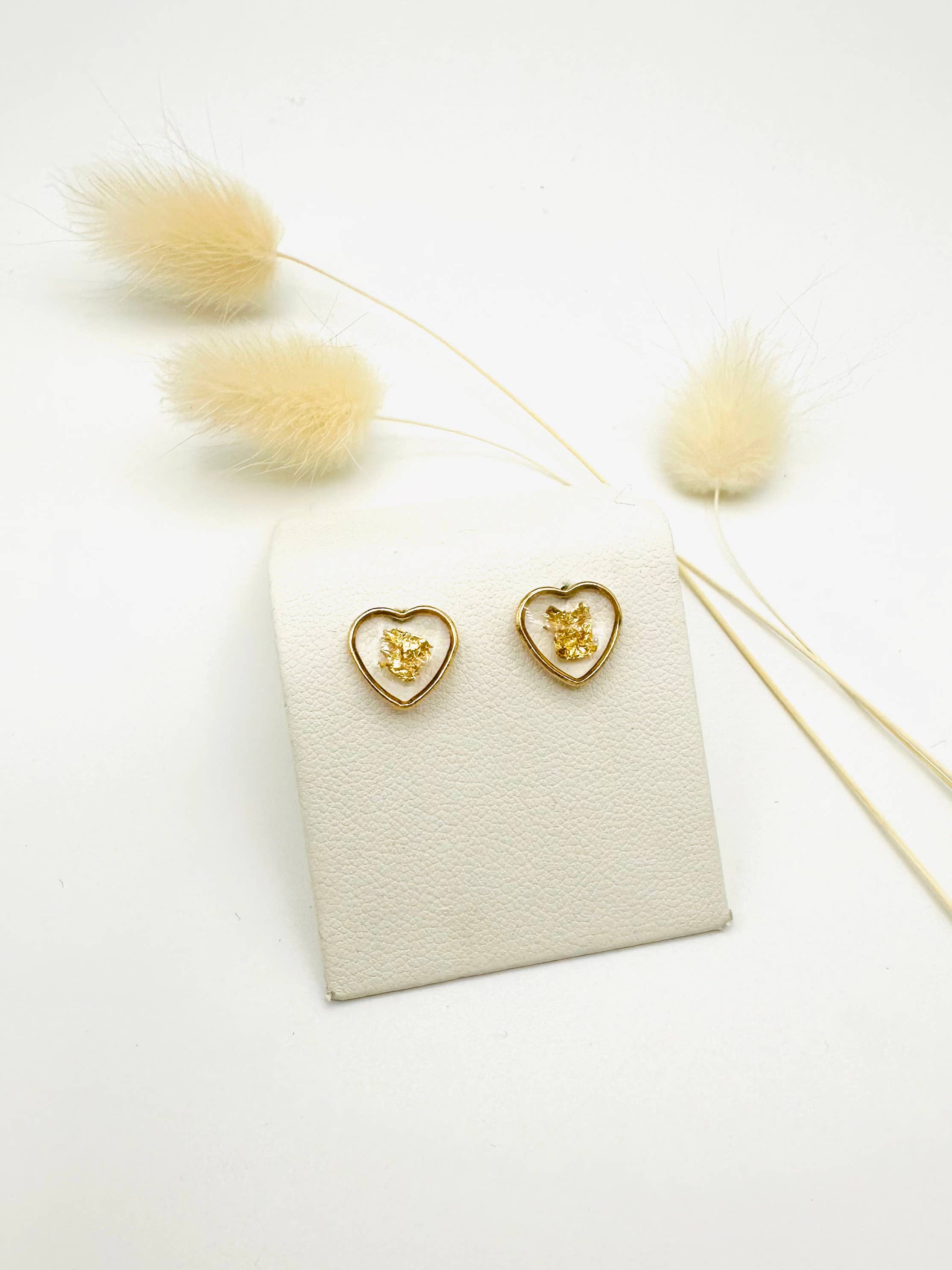 LOR CREATION - Wholesale Stud/Post Earrings - Croquette d'or heart - Ear stud0