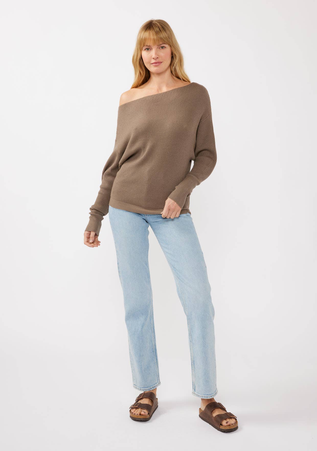 Lovestitch - Vente Pull en maille – femme - Pull en tricot gaufré à manches longues45