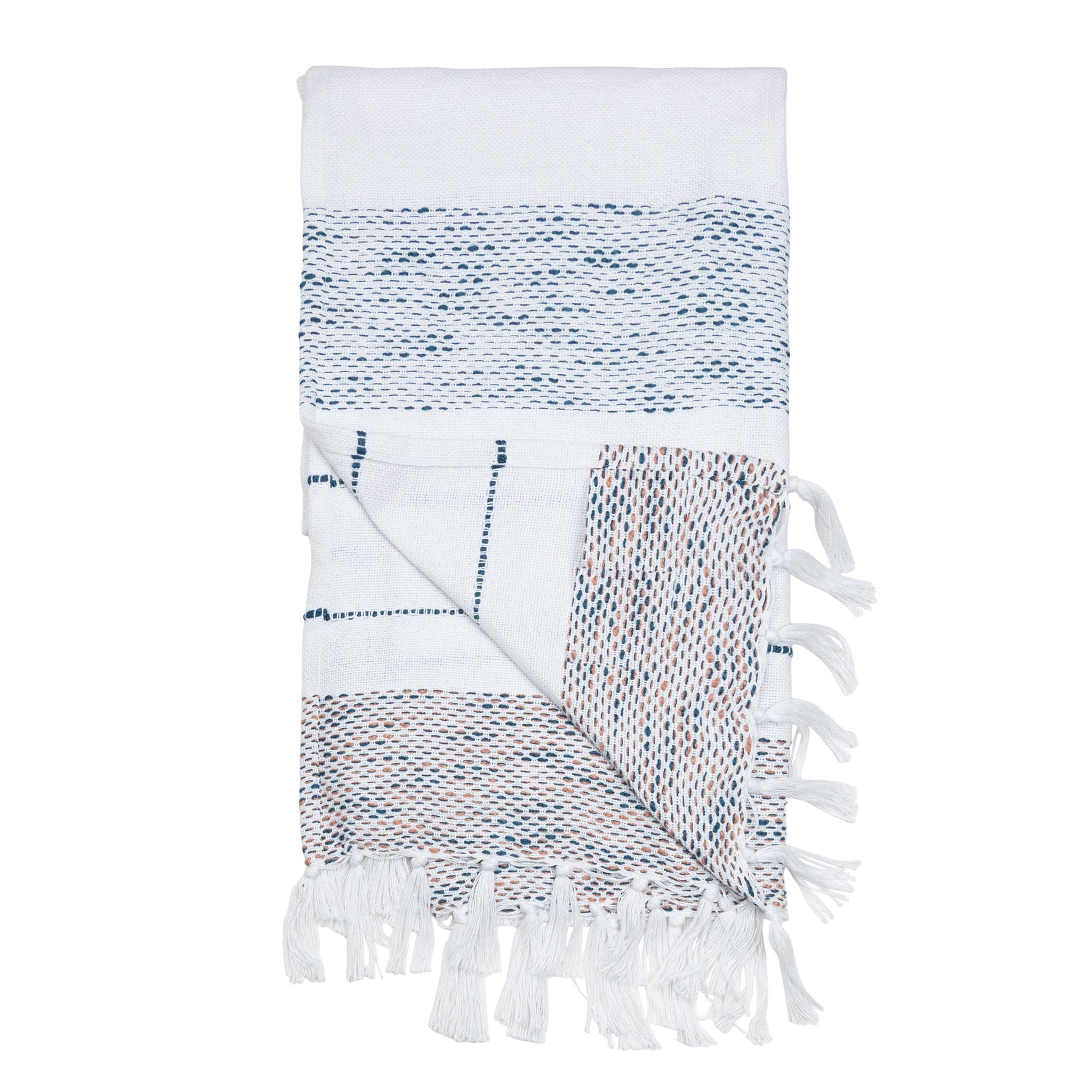 Elsie & Zoey – wholesale Prydnadsfilt – Tylanne 50x70" Inomhus/utomhus återvunnen vävd filt3