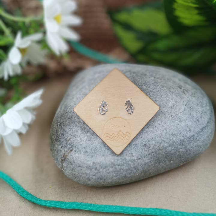 Sterling Silver Mermaid Studs for wholesale by Yemaya Collections