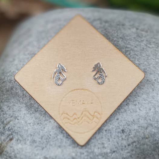Sterling Silver Mermaid Studs for wholesale by Yemaya Collections