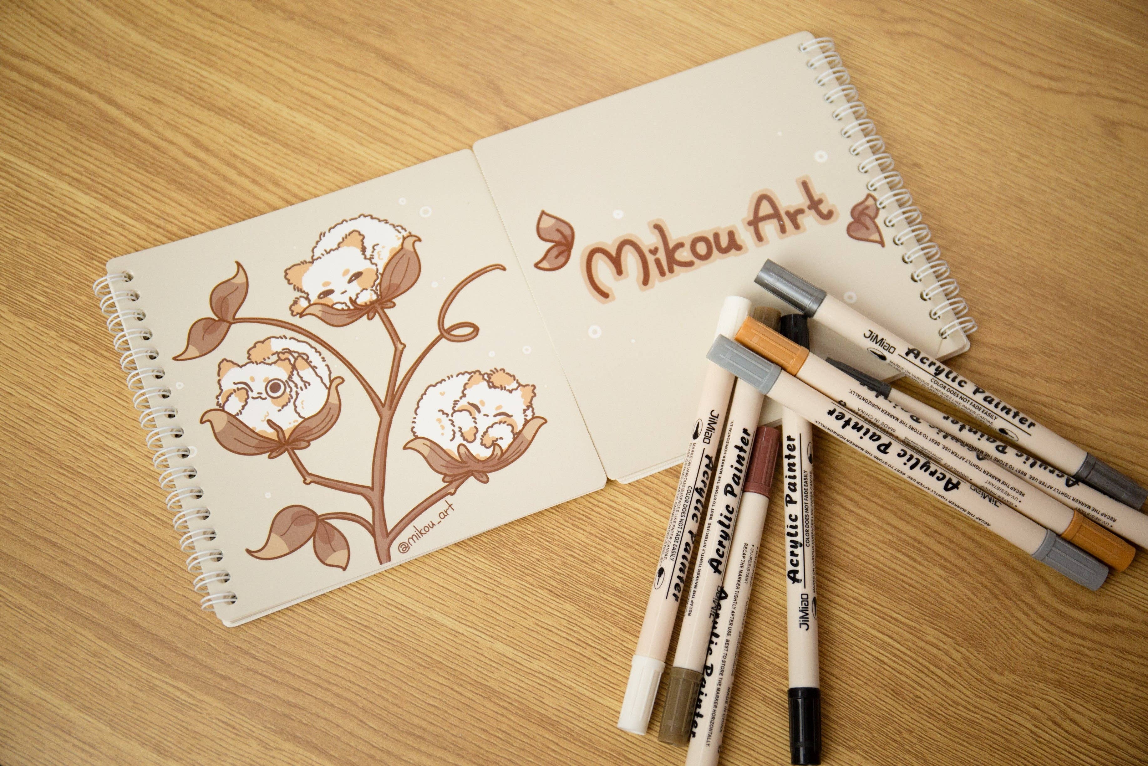 MikouArt - Wholesale Sticker - Cute Reusable Sticker Book | Cotton Cat Tree | 6x6 | Double Side | 40 Pages | Mikou Original Art3