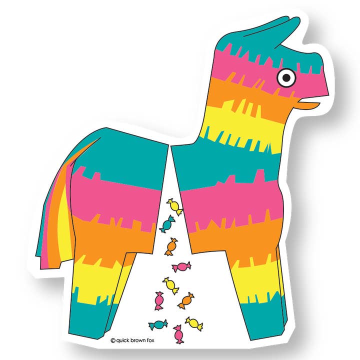 Piñata Sticker - Vinyl Klistermärke för wholesale av Quick Brown Fox Letterpress