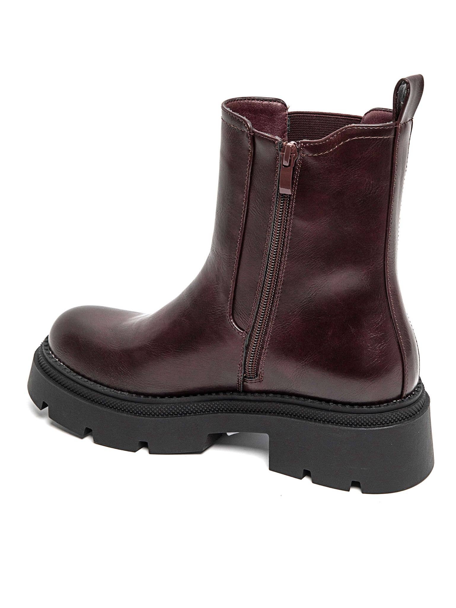 No Doubt Shoes - Wholesale Chelsea Boots - Women's - FAUX LEATHER CHELSEA BOOTS WITH CHUNKY OUTSOLE13