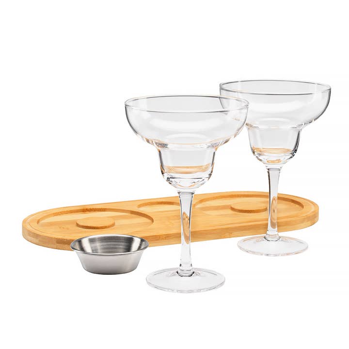 The Source Wholesale LTD – wholesale Bar tool – Novelty Drinkware - Margarita Cocktail Glass & Board Set