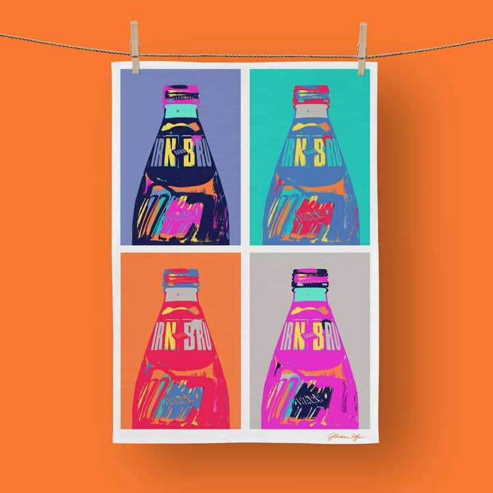Gillian Kyle – wholesale Tea towel – IRN-BRU POP! Art Tea Towel2