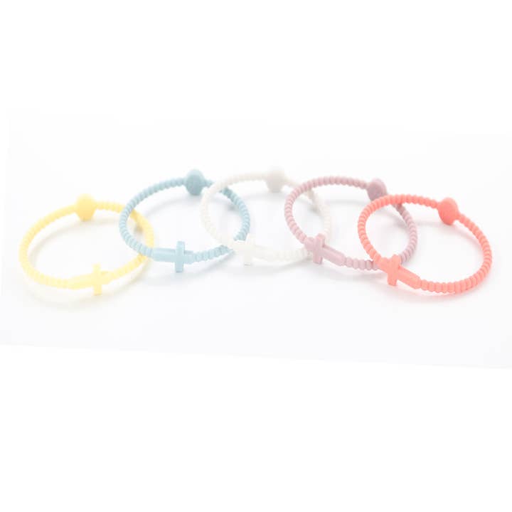 MKS America - Wholesale Bangle Bracelet - Jesus Bracelets Silicone Cross Bracelets set9