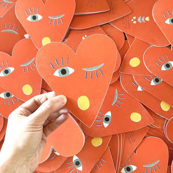 Isatopia – wholesale Alla hjärtans dag-kort – Heart Blink - Die Cut-kort2