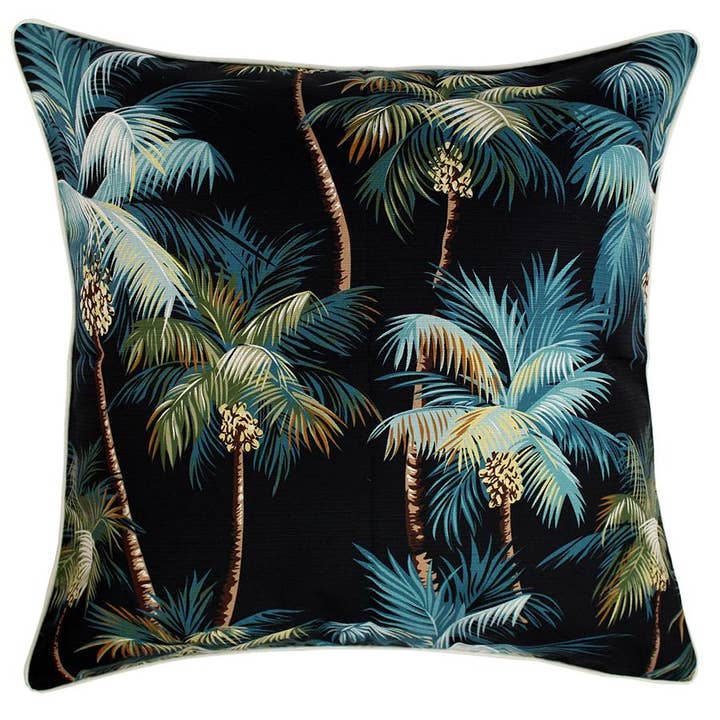 Kuddfodral - Med Rör-Palmer Svart-60 cm x 60 cm för wholesale av Escape To Paradise