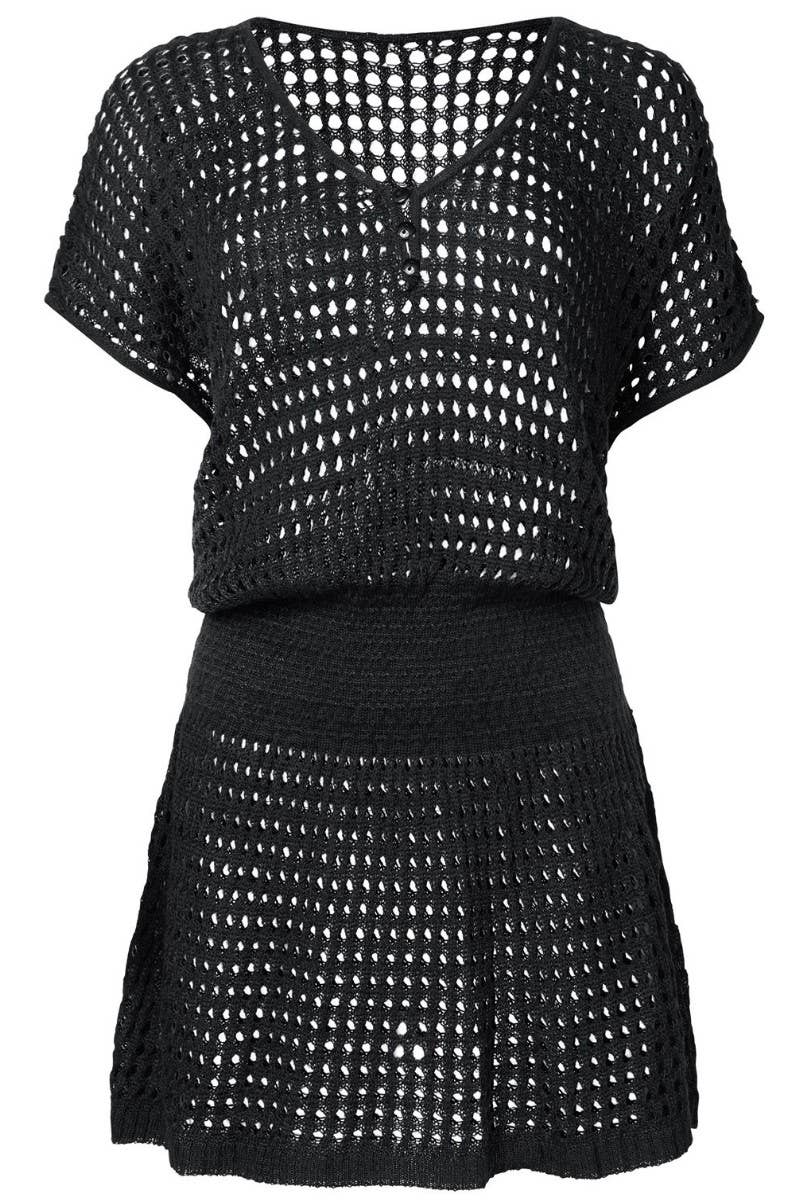 Miss Sparkling - Vente Cache-maillot – femme - Tunique de plage Miss Sparkling en maille ajourée5