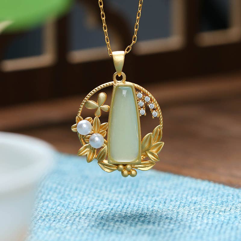 Bright MacMing - Wholesale Pendant/Charm Necklace - A Spring Theme Jade Necklace3