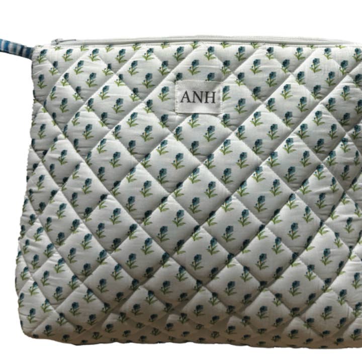 Large Abide Floral Cosmetic Bag for wholesale by Anne Neilson Home