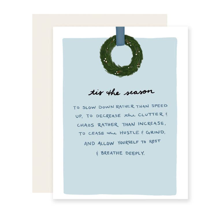 Slightly Stationery - Wholesale Season's Greetings Card - Rest & Breathe