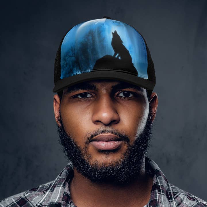 Howling Wolf Atmungsaktive Baseballkappe für den Großhandel von Pioneer Kitty Market