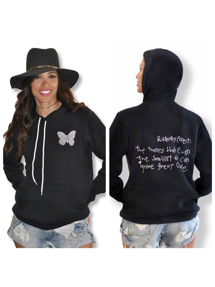 Project 360 - Venta al por mayor Sudadera con capucha - Mujer - CHLA: efecto mariposa - Jersey Icon (unisex)
