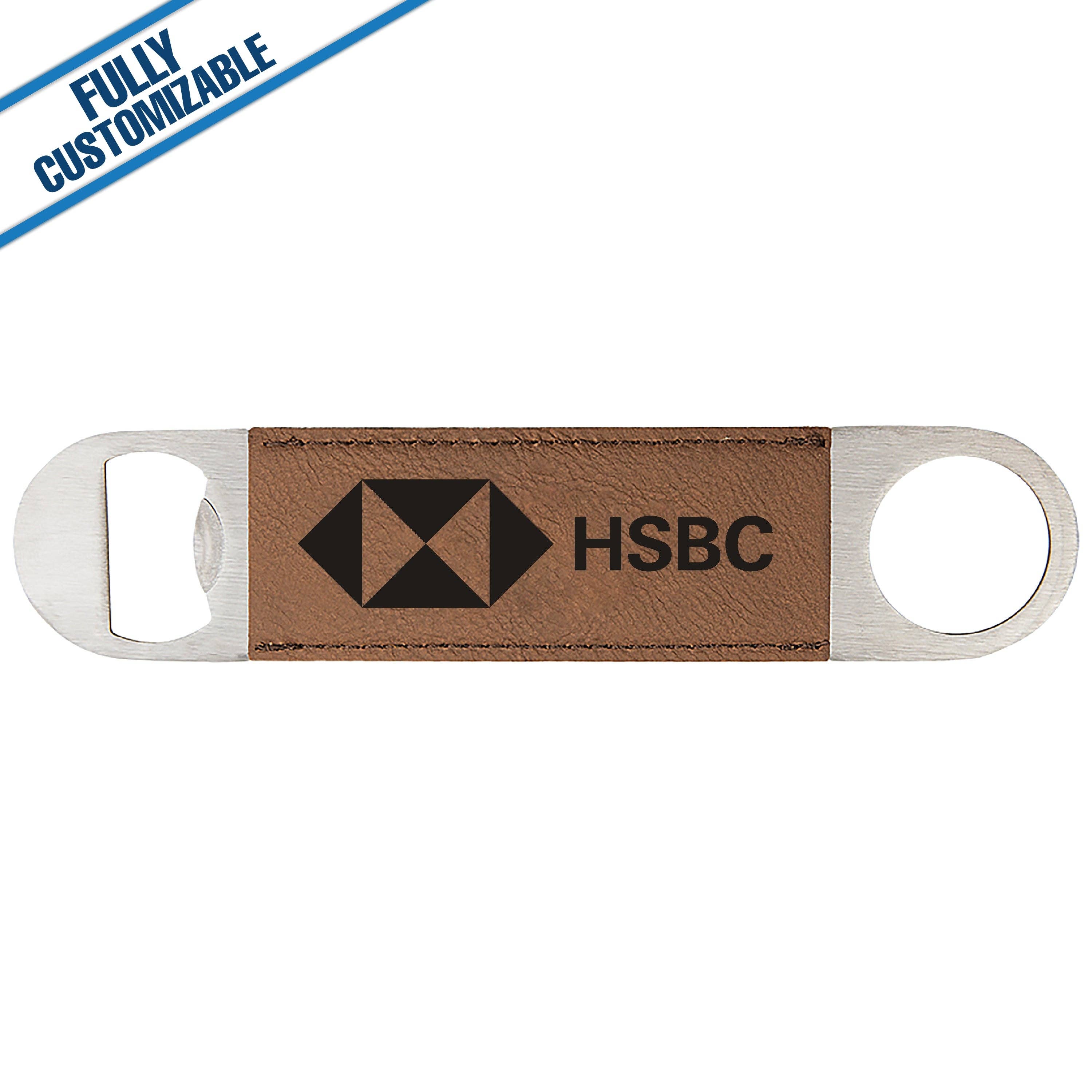 GiftWorksPlus - Wholesale Bottle/Wine Opener - Engraved Leatherette Grip Bottle Opener - Fully Customizable3