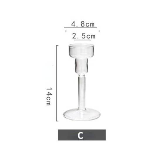 IVORE.GROUP (We cover All Import duty) - Wholesale Candle Holder - Vintage Style Glass Candlestick Holder2