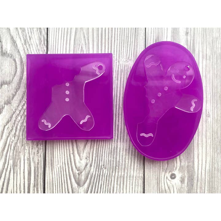 Eaten Gingerbread Men Silicone Mould for wholesale by EllaRaeMouldsVinyls