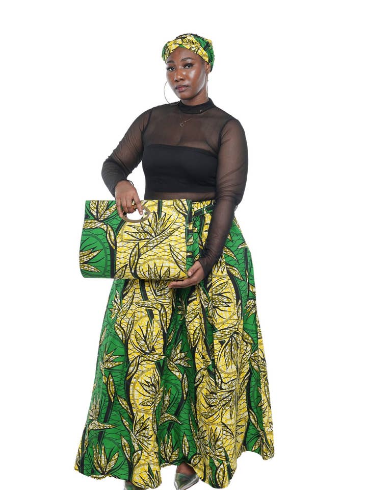 Afrikansk lång maxikjol med handväska för wholesale av Satsuma Wholesale