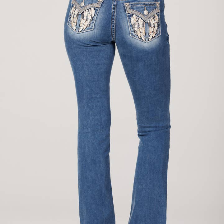 M5082T206SS- 31IN MID RISE STRAIGHT CUT JEANS for wholesale by Miss Me