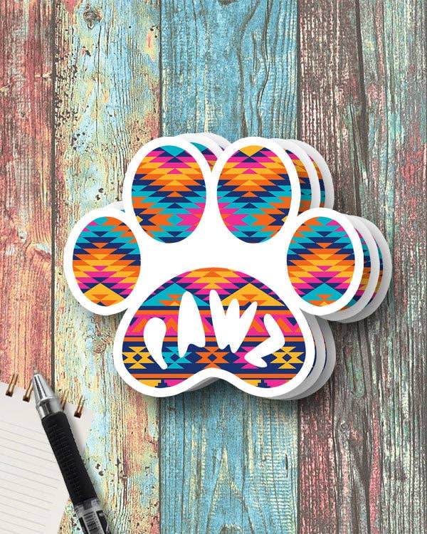 PAWZ - Wholesale Sticker - Aztec Sunset Vinyl Sticker0