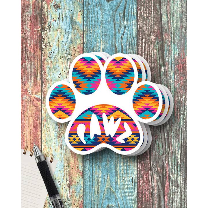 PAWZ - Wholesale Sticker - Aztec Sunset Vinyl Sticker