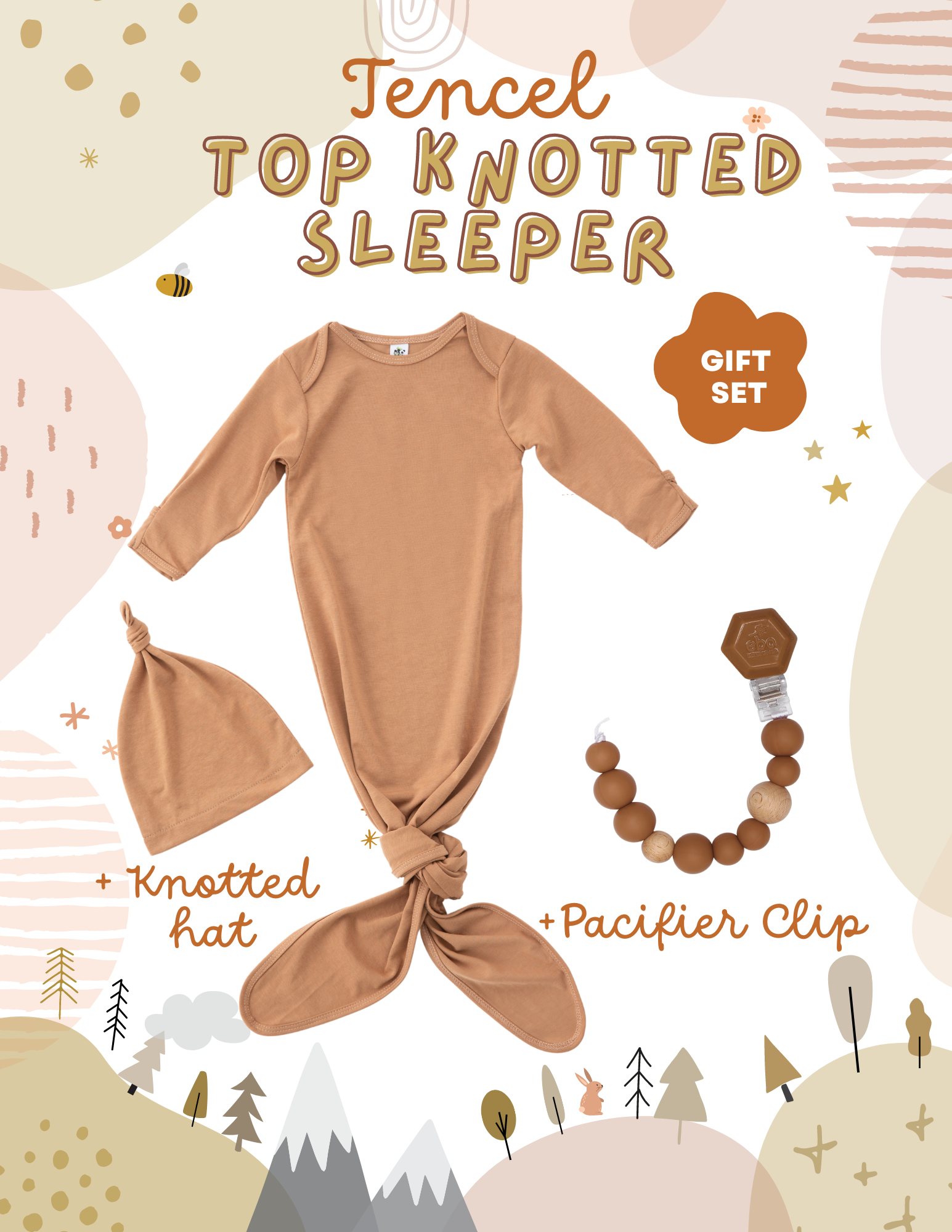 Earth Baby Outfitters – Conjunto de roupa - Bebé por atacado – Conjunto de Presente para Recém-Nascido Bamboo Welcome Home9