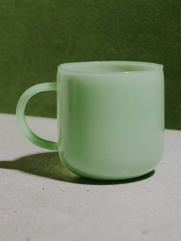 'Cuppa' Glass Mugs for wholesale by Bougie