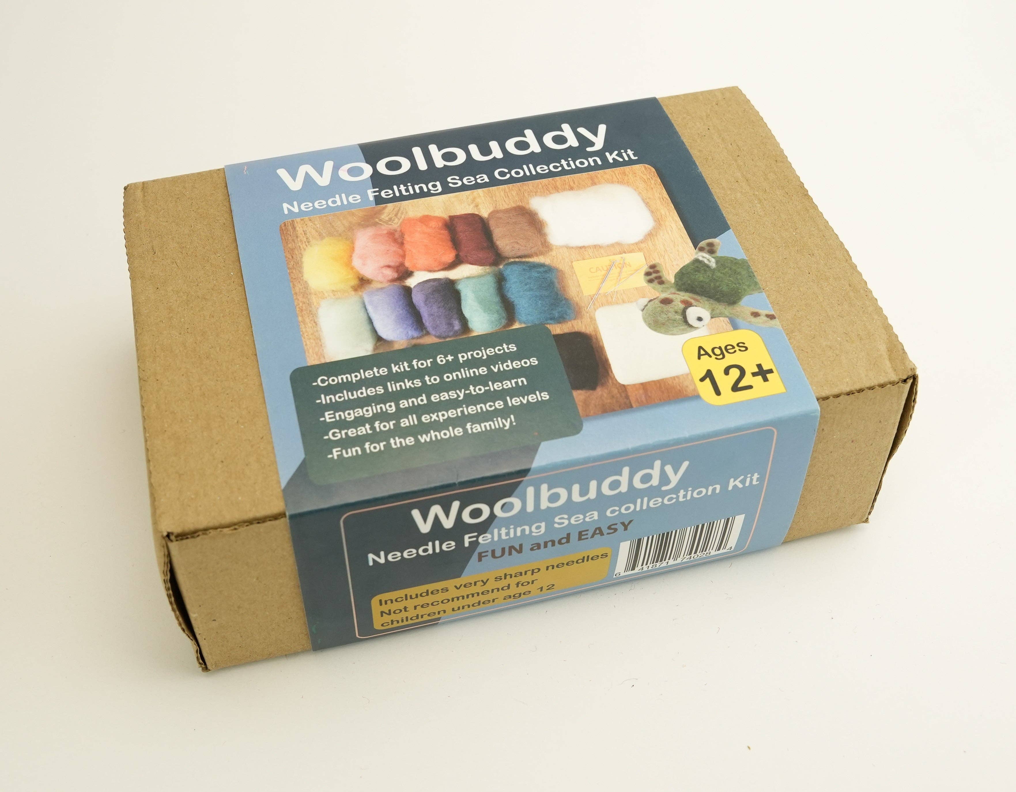 Woolbuddy – wholesale DIY craft kit – DIY Needle Felting Sea Collection Kit – Make 6 Ocean Friends2