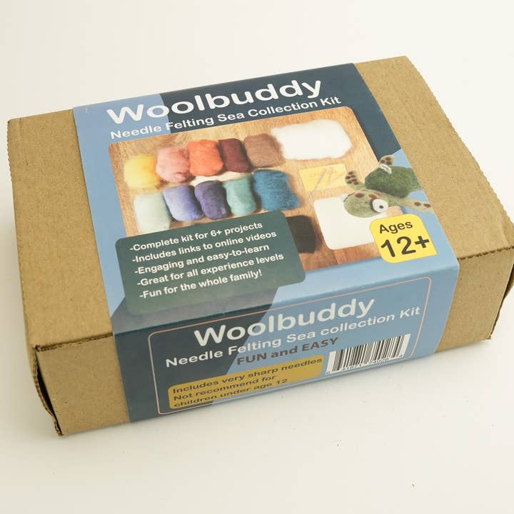 Woolbuddy – wholesale DIY craft kit – DIY Needle Felting Sea Collection Kit – Make 6 Ocean Friends2