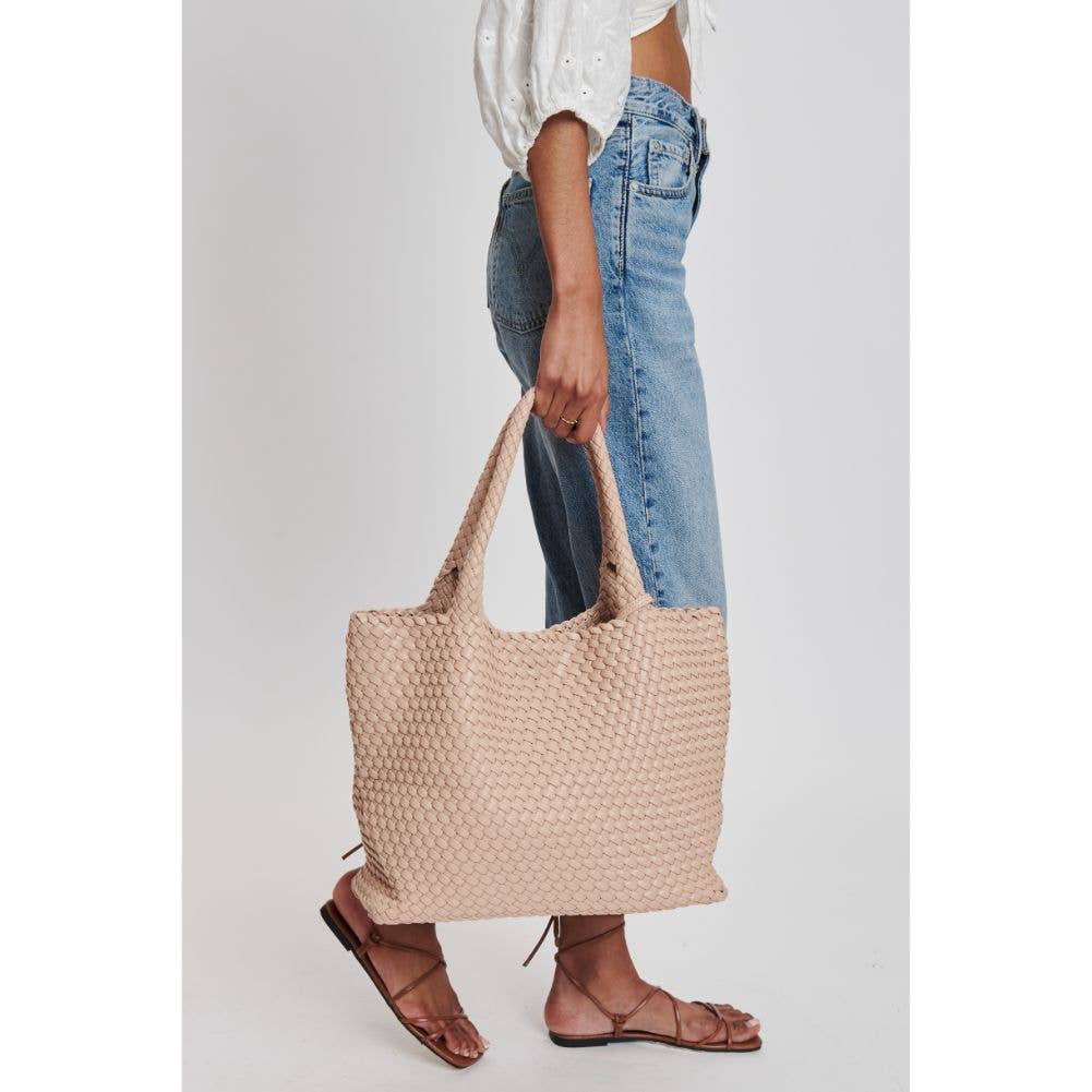 Moda Luxe - Vendita all'ingrosso Borsa tote - Donna - Borsa tote intrecciata in pelle vegana Solana17